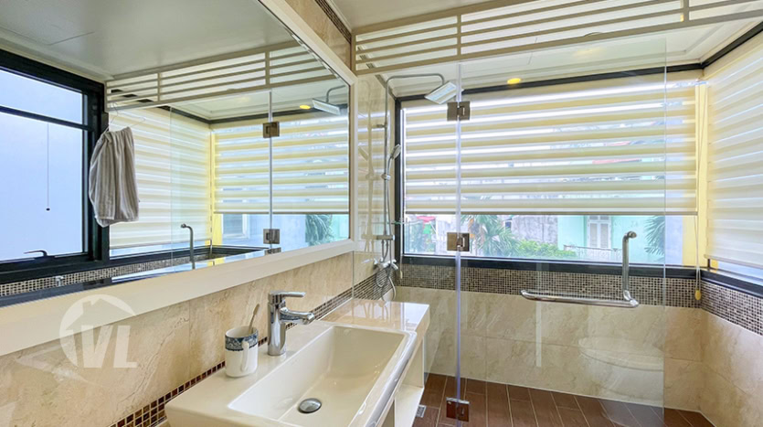 New apartment with terrace and closed kitchen to rent in Tay Ho