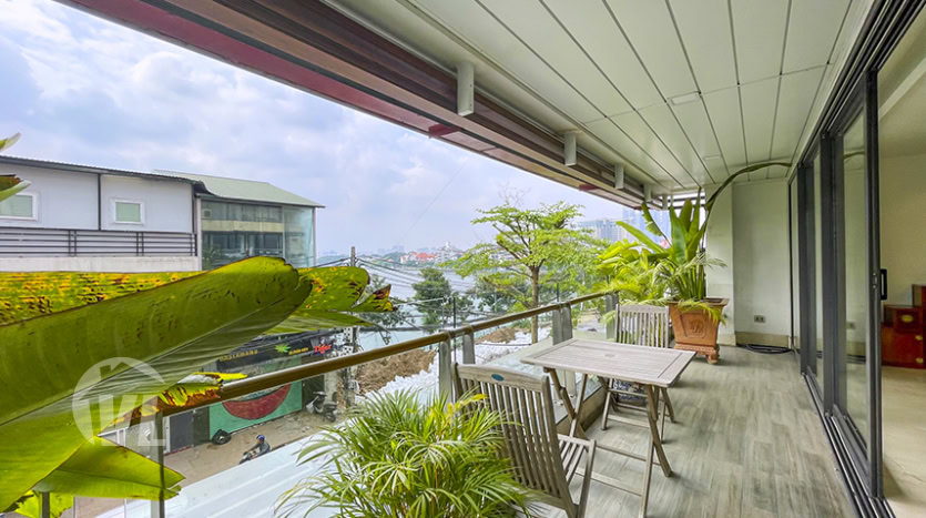 New apartment with terrace and closed kitchen to rent in Tay Ho