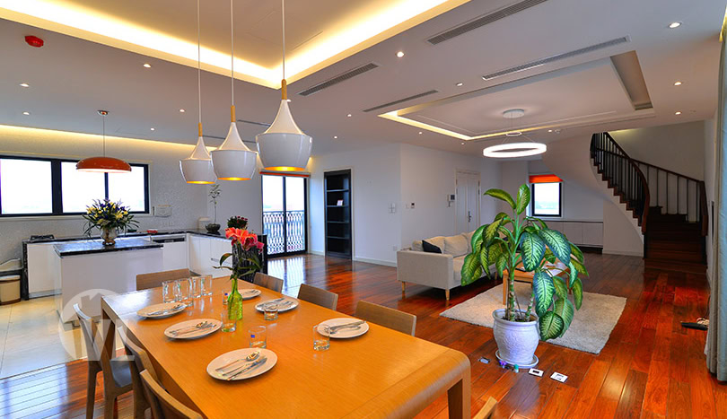 Duplex 3 bedroom apartment to rent in Hoan Kiem district Hanoi