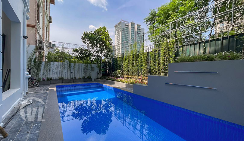 Renovated swimming pool house for rent in Tay Ho district