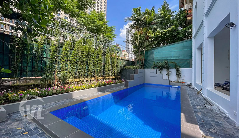 Renovated swimming pool house for rent in Tay Ho district