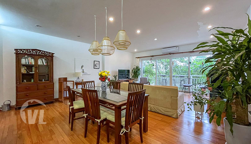 Furnished 3 bedrooms apartment for rent in Truc Bach area