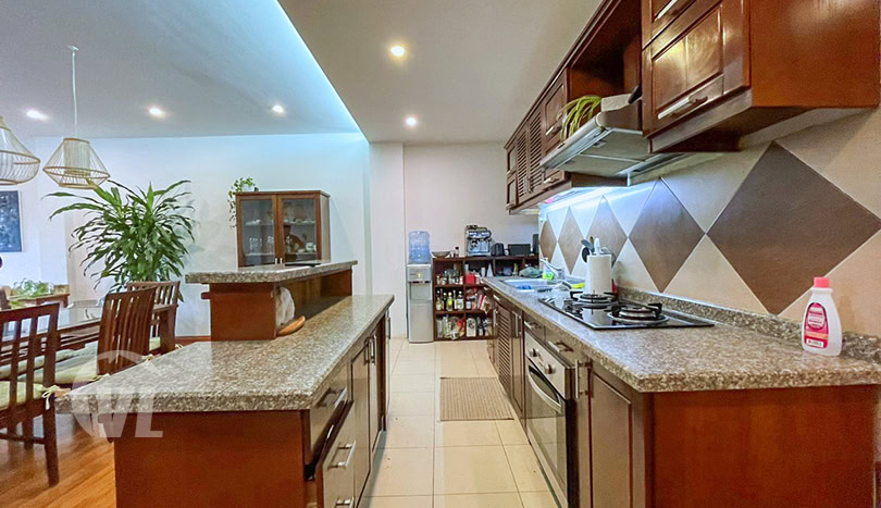 Furnished 3 bedrooms apartment for rent in Truc Bach area