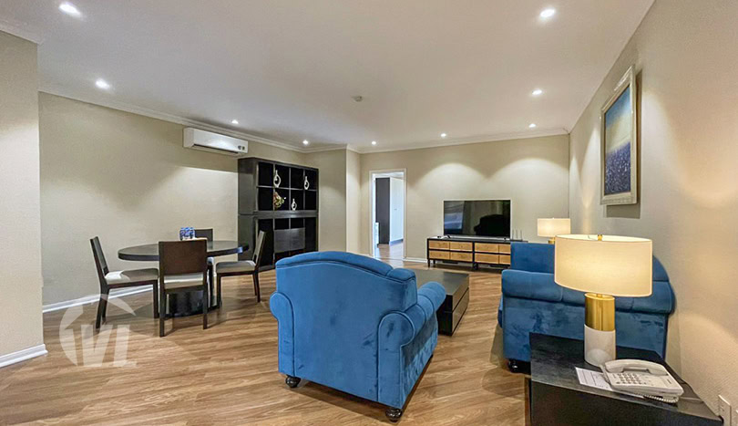 Refurbished 3 beds apartment with pool and fitness in Truc Bach