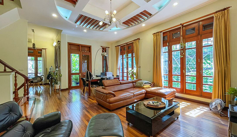 Bright 5 bed partly furnished house to rent in Tay Ho