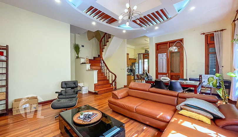 Bright 5 bed partly furnished house to rent in Tay Ho