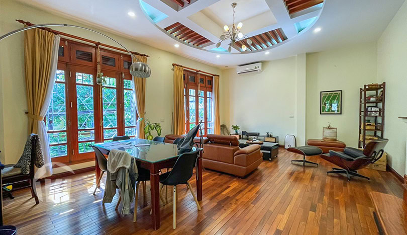 Bright 5 bed partly furnished house to rent in Tay Ho