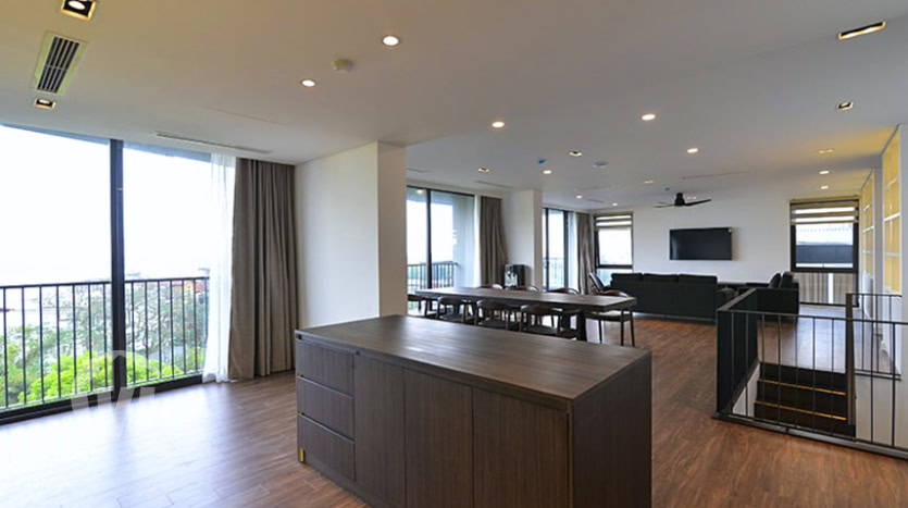 3 bedrooms duplex apartment with lake view in Tay Ho area
