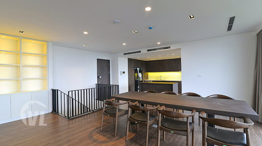 3 bedrooms duplex apartment with lake view in Tay Ho area