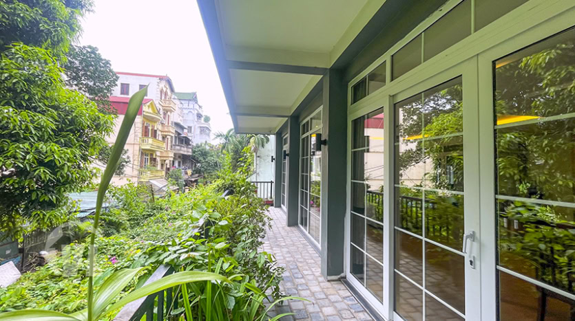 Furnished 4 bedroom apartment to rent with green view in Tay Ho