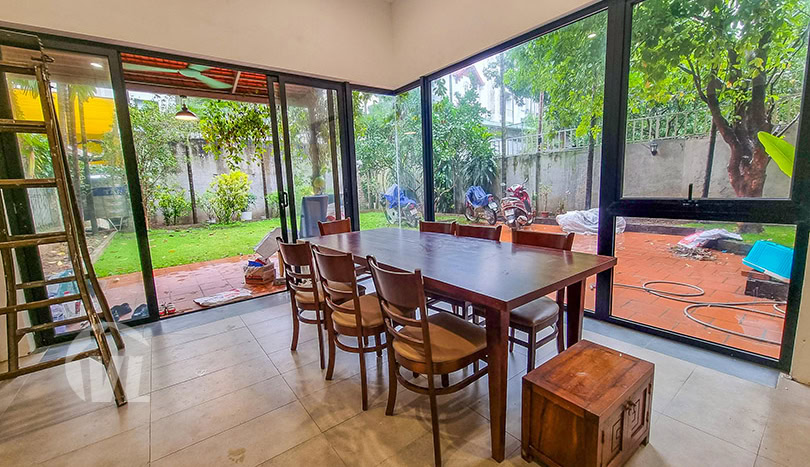 Airy furnished house with grass garden to rent in Hanoi Tay Ho area