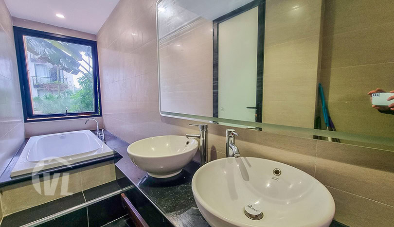 Airy furnished house with grass garden to rent in Hanoi Tay Ho area