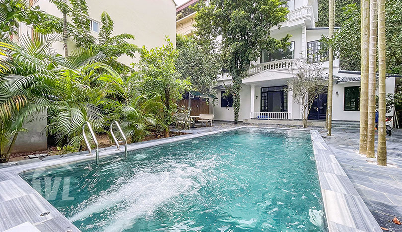 Tay Ho swimming pool villa for rent 4 bedrooms