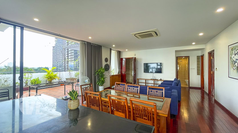 2 beds apartment with large terrace to rent in Tay Ho