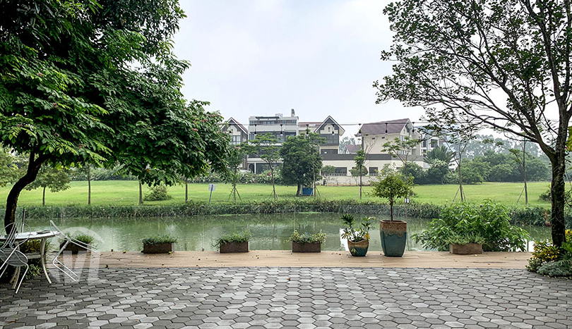 Large garden villa to lease in Ciputra partly furnished