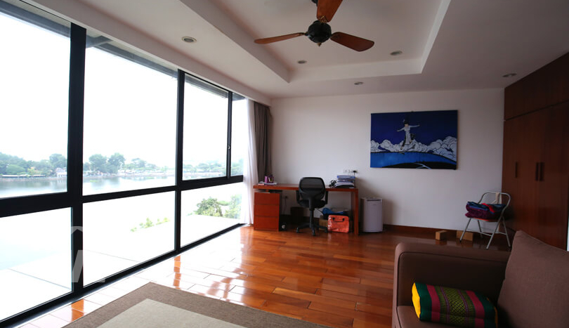 Lake view 3 bedrooms penthouse for rent Truc Bach