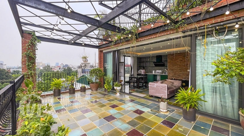 Original 2 bedroom penthouse apartment with terrace in Tay Ho