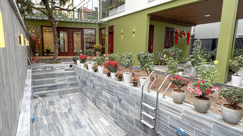 Brand New 4 Beds House with Garden and Pool in Tay Ho