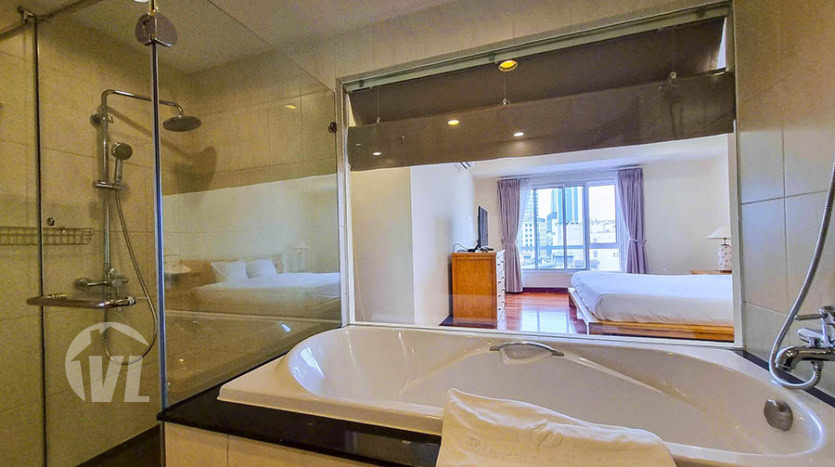 134 sq m 2 bedroom apartment to lease in Hoan Kiem on a high floor