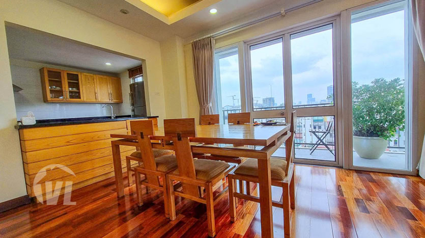 134 sq m 2 bedroom apartment to lease in Hoan Kiem on a high floor