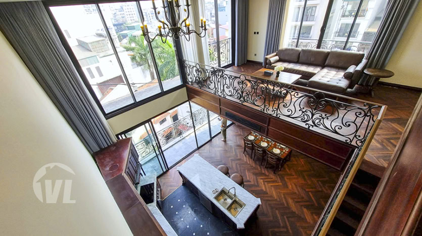 Furnished 3-Bedroom Triplex Apartment with Car Access in Tay Ho