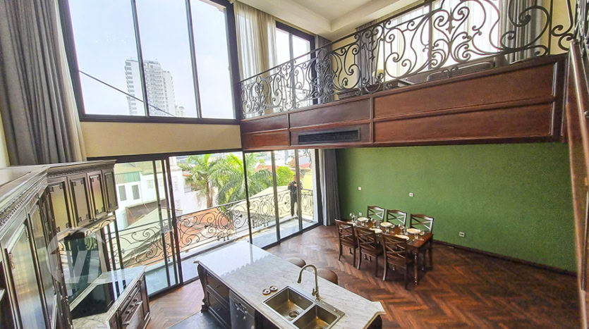 Furnished 3-Bedroom Triplex Apartment with Car Access in Tay Ho