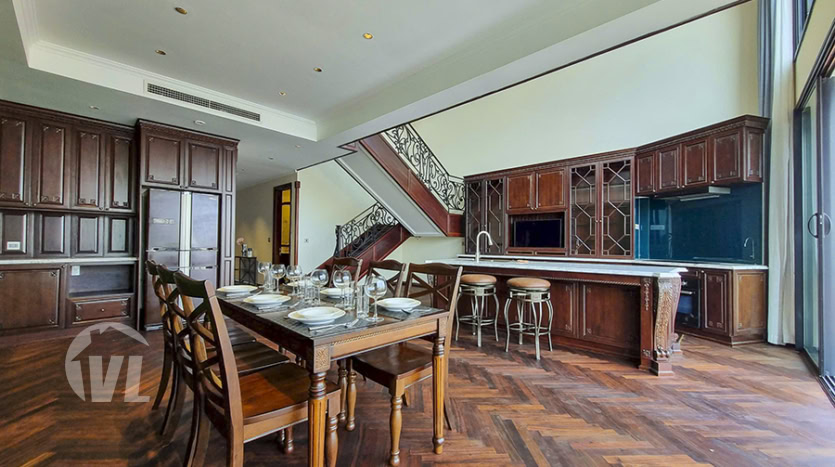 Furnished 3-Bedroom Triplex Apartment with Car Access in Tay Ho