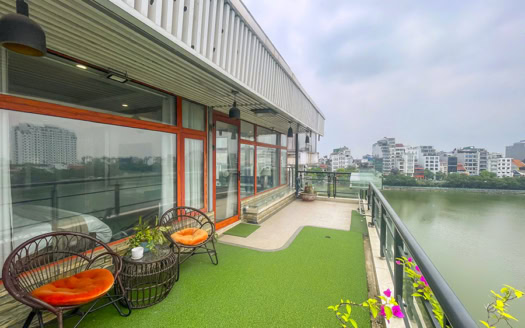 Amazing terrace lake view 2 bedroom apartment on Quang an st
