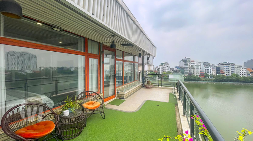 Amazing terrace lake view 2 bedroom apartment on Quang an st