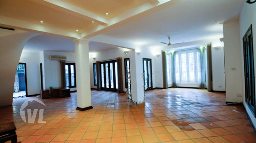 French Colonial Villa with Large Garden to lease in Tay Ho