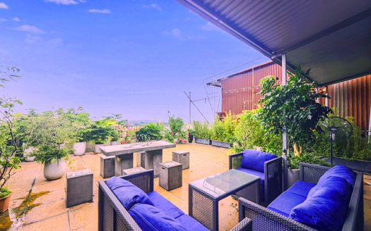 Large furnished apartment with terrace in Tay Ho 3 beds 2 baths