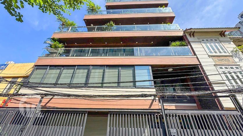 Modern villa to lease with car access and terrace in Tay Ho