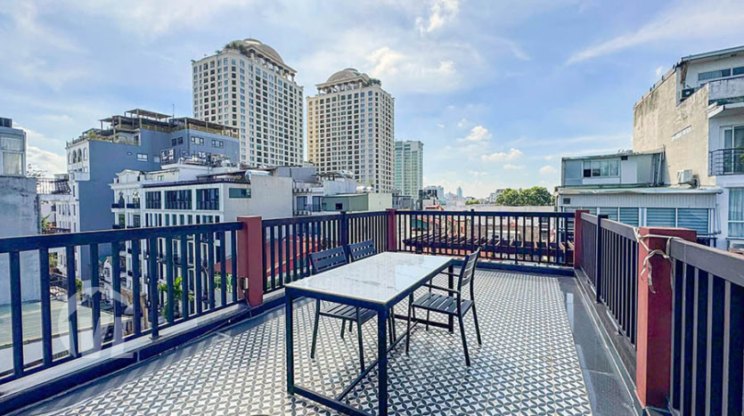 Modern villa to lease with car access and terrace in Tay Ho