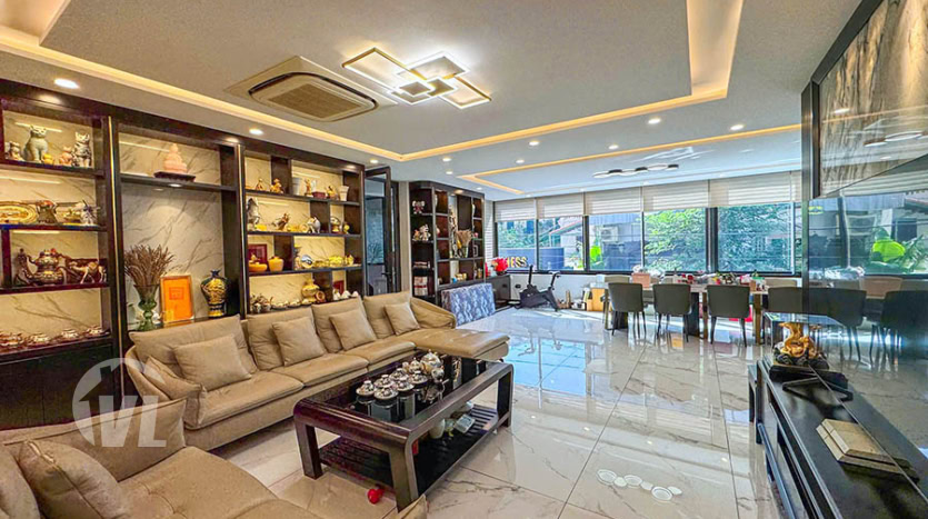 Modern villa to lease with car access and terrace in Tay Ho