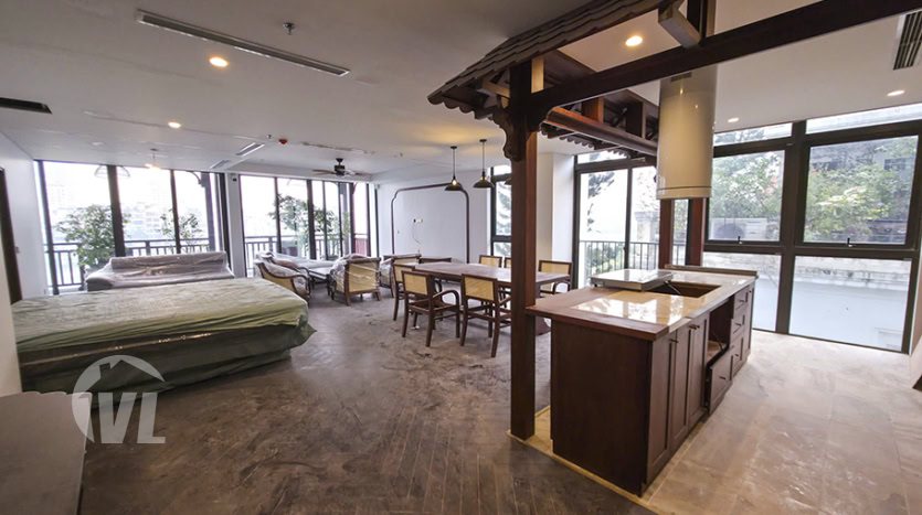 Brand new 4 bedroom apartment for rent facing the West Lake in Tay Ho