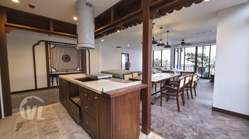 Brand new 4 bedroom apartment for rent facing the West Lake in Tay Ho