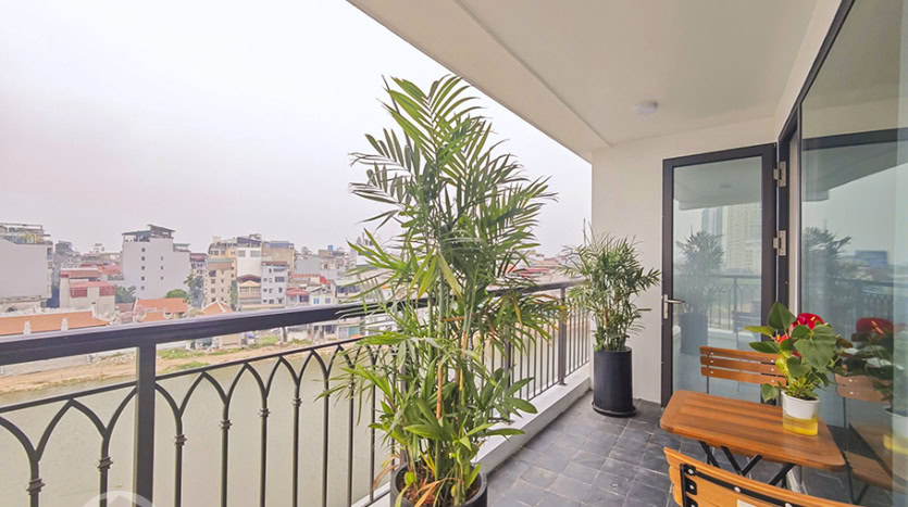 Brand-new Indochina-style 3-bedroom apartment for rent in Tay Ho