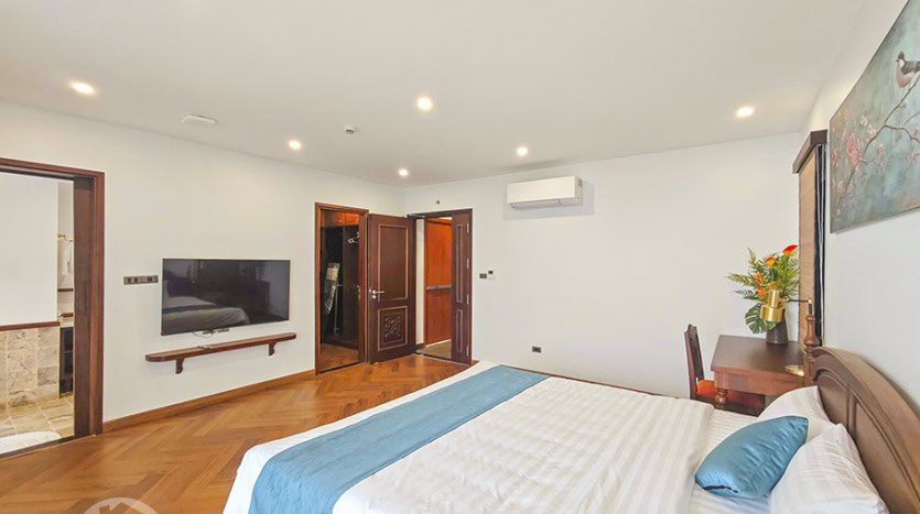 Brand-new Indochina-style 3-bedroom apartment for rent in Tay Ho