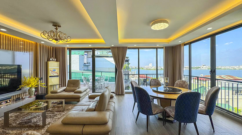 3 bed rental duplex apartment to rent with West Lake view Hanoi