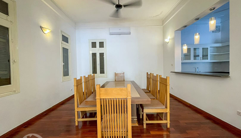 Furnished house for rent in Tay Ho with swimming pool and garden