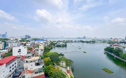 Lake View 3-Bedroom Serviced Apartment for Lease in Truc Bach Hanoi