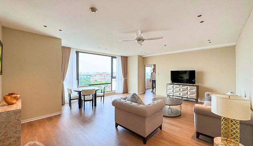 Lake View 3-Bedroom Serviced Apartment for Lease in Truc Bach Hanoi