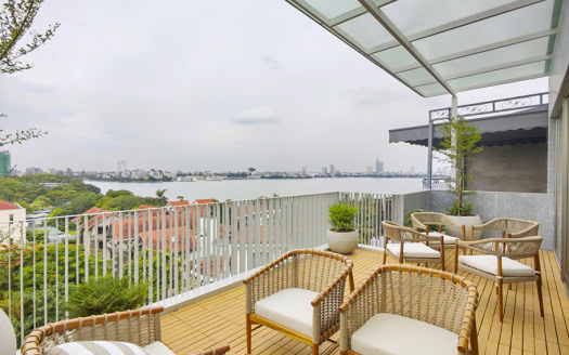 New 3-Bedroom Duplex Apartment with Terrace for Lease in Tay Ho