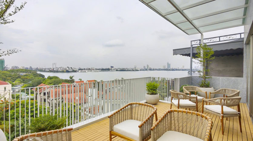 New 3-Bedroom Duplex Apartment with Terrace for Lease in Tay Ho