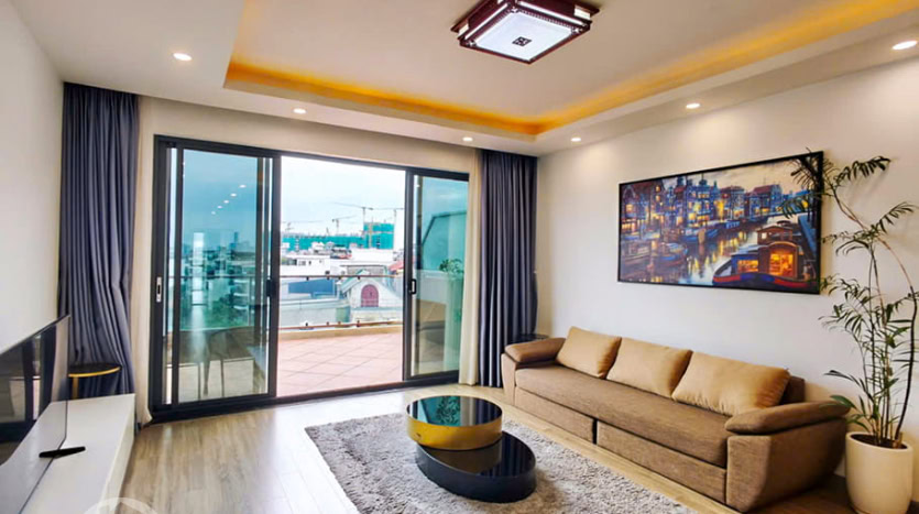 2 bedroom apartment with terrace to rent overlooking Tay Ho lake