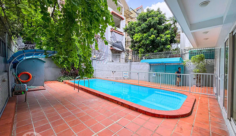 6-Bed Unfurnished House with Swimming Pool for Rent in Tay Ho