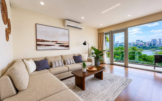 Elegant 3 bedroom lake view apartment for Rent in Quang An