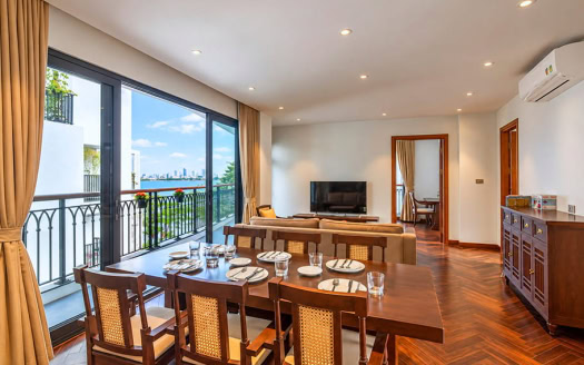 Brand new lake view 3 bedroom apartment for rent in Tay Ho