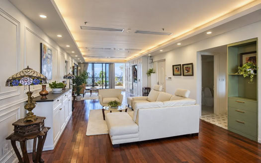 A big terrace modern 4 bedroom apartment for rent in Tay Ho
