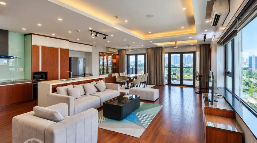 Spacious 3-Bedroom Apartment with Large Terrace on Trinh Cong Son